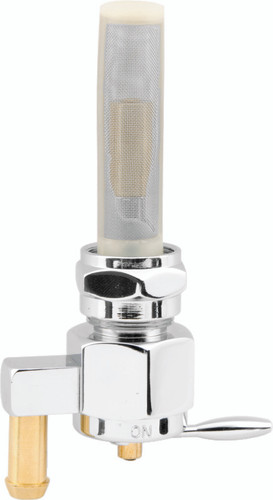 Bikers Choice 489644 - 57-74 XL Chrome Hex Petcock 3/8 NPT Down Outlet