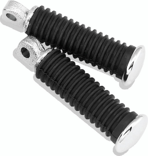 Bikers Choice 490358 - Chrome Cap Rider Pegs Male Mount Style Replaces H-D 49117-77T