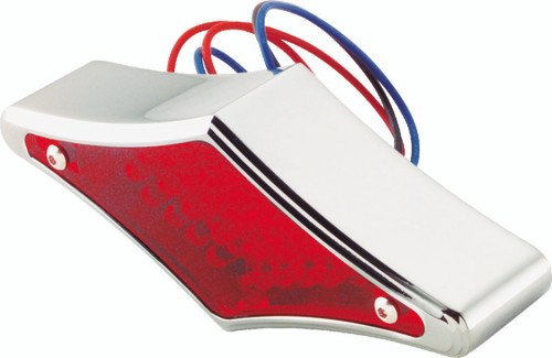 Bikers Choice 490307 - Chrome Diamond LED Taillight Red Lens Universal Custom