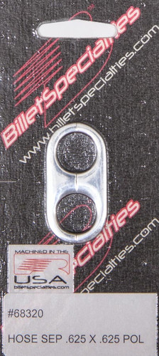 Billet Specialties 68320 - Hose Separator .625x.625 -Polished