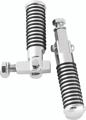 Bikers Choice 492867 - 72-99 Big Twin & XL Chrome Block Mount O Ring Footpeg Kit 1/2-20 Thread