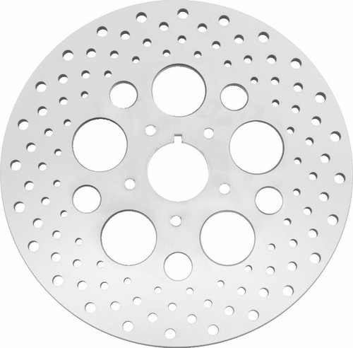 Bikers Choice 619915 - 84-99 Big Twin & XL 11.5 Inch Front Drilled Stainless Rotor Replaces H-D 44136-84