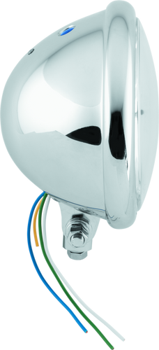 Bikers Choice 666808 - 5-3/4 Chrome Bottom Mount Headlight Clear Lens H4 60/55W Universaal