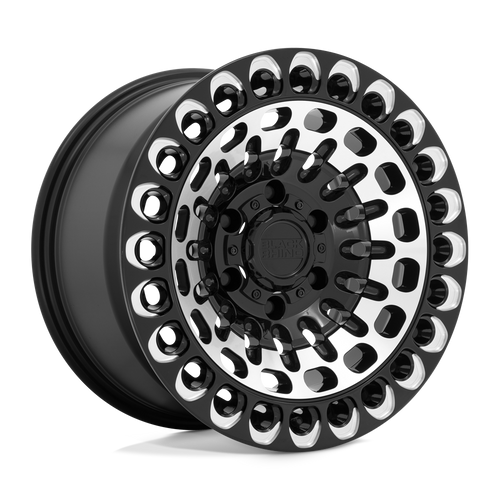 Black Rhino Wheels 1795LBY126114B76 - Labyrinth 17X9.5 Gloss Black With Machined Face & Milling