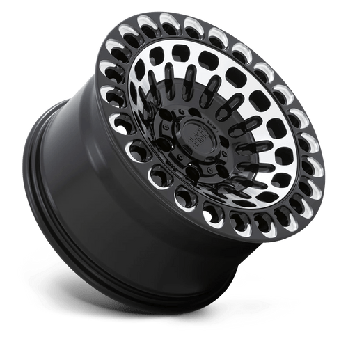 Black Rhino Wheels 1795LBY126135B87 - Labyrinth 17X9.5 Gloss Black With Machined Face & Milling