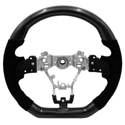 BLOX Racing BXSW-50010-B - Racing 15-21 Subaru Carbon/Alcantara Steering Wheel Black Stitching