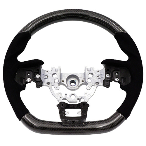 BLOX Racing BXSW-50020-B - Racing 22+ Subaru Carbon/Alcantara Steering Wheel Black Stitching