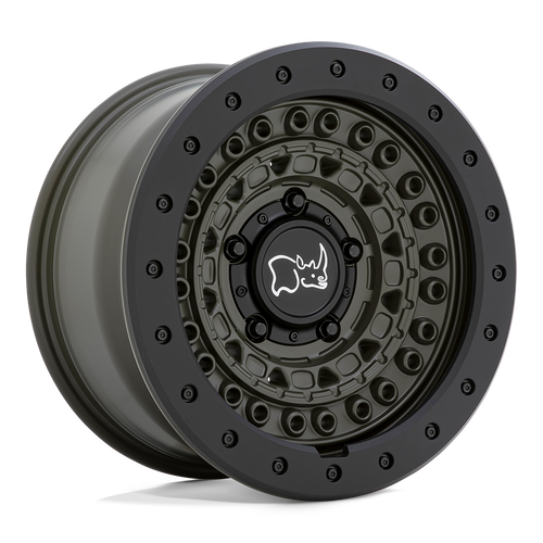 Black Rhino Wheels 1890BCD006114N76 - Barricade 18X9 Olive Drab Green With Black Rock Guard