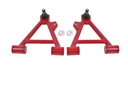 BMR AA041R - 94-04 Mustang Lower Non-Adj. A-Arms (Coilover Only) w/ STD. Ball Joint (Poly) - Red