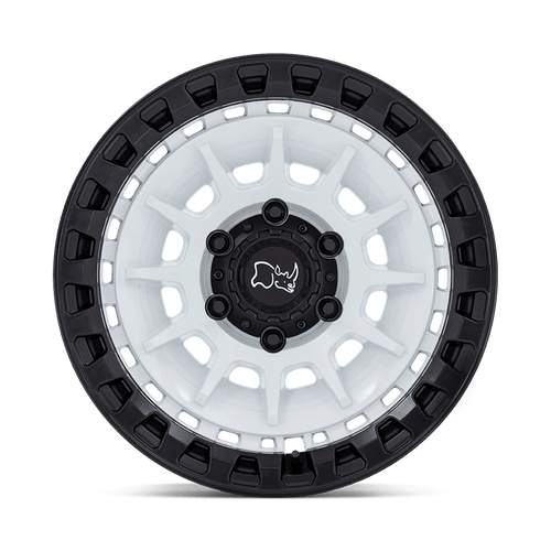 Black Rhino Wheels BR009WM17855010N - Barrage 17X8.5 Gloss White On Matte Black
