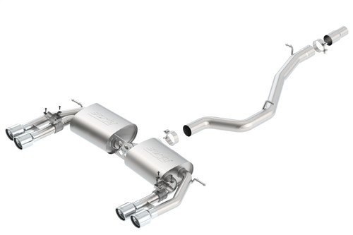 Borla 140631 - 13-15 Audi S3 S-Type Dual Round Rolled Catback Exhaust