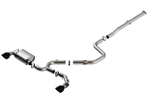 Borla 140832BC - 19-20 Hyundai Veloster N 2.0L I4 MT FWD 2DR 3in ATAK CatBack Exhaust w/ Black Chrome Tips