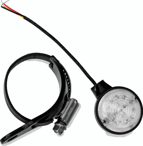 Burly Brand B13-2504B - LED Turn Signals Fork Mount Universal - Black/Amber