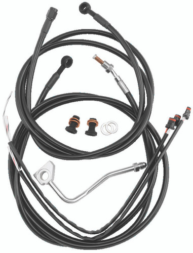 Burly Brand B30-1299 - Control Kit 15in Bag Bar - Black