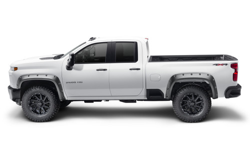 Bushwacker 48146-08 - 19-21 Chevrolet Silverado 2500 / 3500 HD (Excl. Dually) Forge Style Flares 4pc - Black