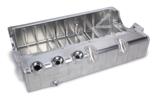 Champ Pans PRO182R3A - SBC Dry Sump Oil Pan w/ Dart Block #12AN ORB