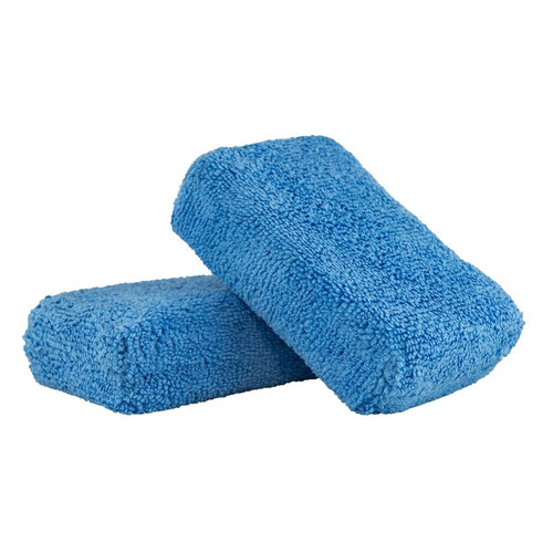 Chemical Guys MIC_292_02 - Premium Grade Microfiber Applicators - 2in x 4in x 6in - Blue - 2 Pack