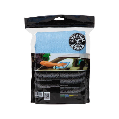 Chemical Guys MICBLUE03 - Workhorse Professional Microfiber Towel - 16in x 16in - Blue - 3 Pack