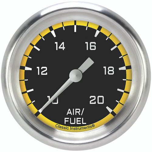 Classic Instruments AX394YAPF - Autocross Yellow 2 5/8" Air Fuel Ratio Gauge