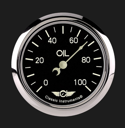 Classic Instruments CL381SRC - Classic Series 2 5/8" Oil Pressure Gauge