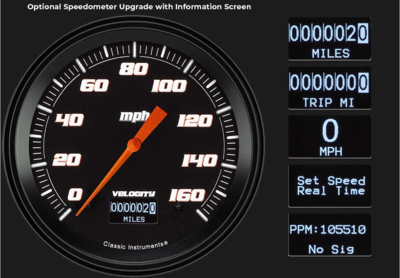 Classic Instruments CO63DVSB - 63-67 CORVETTE VELOCITY BLACK-GM