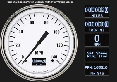 Classic Instruments CO63DWH - 63-67 CORVETTE WHITE HOT, OLED-GM