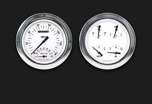 Classic Instruments CT54WH62 - White Hot 1954-55 Chevy Truck Package w/ Speedtachular