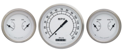 Classic Instruments CW64SLF - Classic White 3 Gauge Set