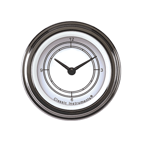 Classic Instruments CW90SLC - CLASSIC WHITE 2IN CLOCK W/RESET