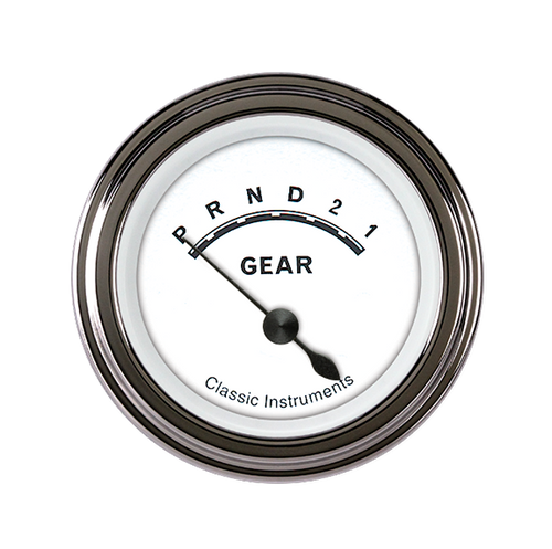 Classic Instruments CW07SLF - Classic White 2 1/8" Gear Indicator