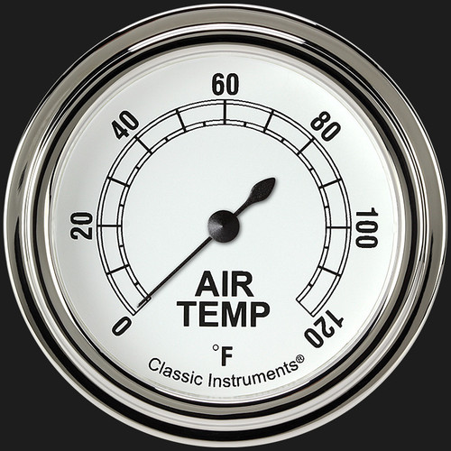 Classic Instruments CW399SLF - Classic White 2 5/8" Outside Air Temp Gauge
