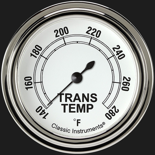 Classic Instruments CW327SLF - Classic White 2 5/8" Transmission Temperature Gauge