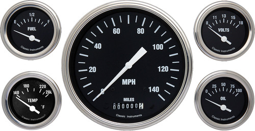 Classic Instruments HR54SLC - HOT ROD 5IN SPEEDO, 4 - 2IN FOTV-GM