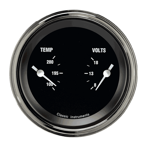 Classic Instruments HR74SLC - HOT ROD 3IN DUAL - TEMP & VOLT