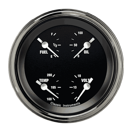 Classic Instruments HR77SLC - HOT ROD 3IN QUAD 0-30