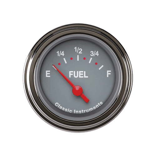Classic Instruments TE09GSLF - Tetra Series, Gray Fuel Gauge 240-33