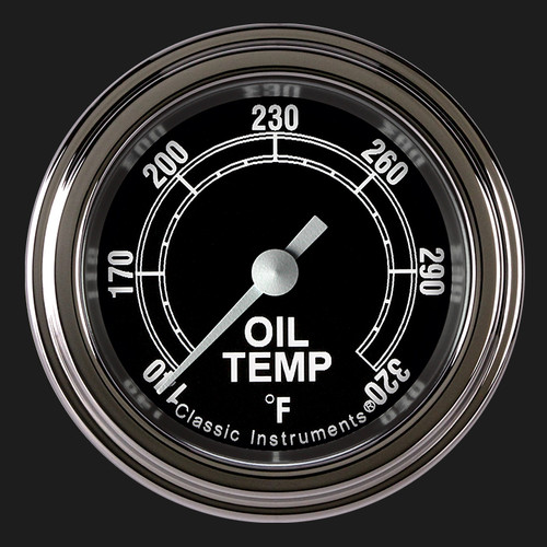 Classic Instruments TR128SLF - Traditional 2 1/8" Oil Temperature Gauge