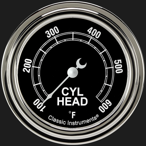 Classic Instruments TR397SLF - Traditional 2 5/8" Cylinder Head Temp. Gauge