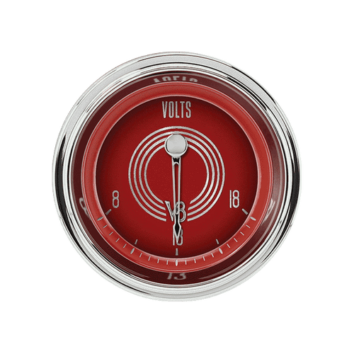 Classic Instruments V8RS30SHC - V8 Red Steelie 2 1/8" Volt