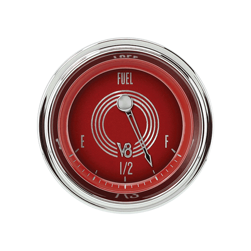 Classic Instruments V8RS12SHC - V8 Red Steelie 2 1/8" Fuel