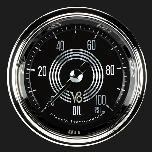 Classic Instruments V8SR181SHC - V8 Speedster 2 1/8" Oil Pressure Gauge