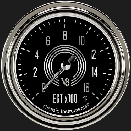 Classic Instruments V8SR398SLC - V8 Speedster 2 5/8" Exhaust Gas Temp. Gauge