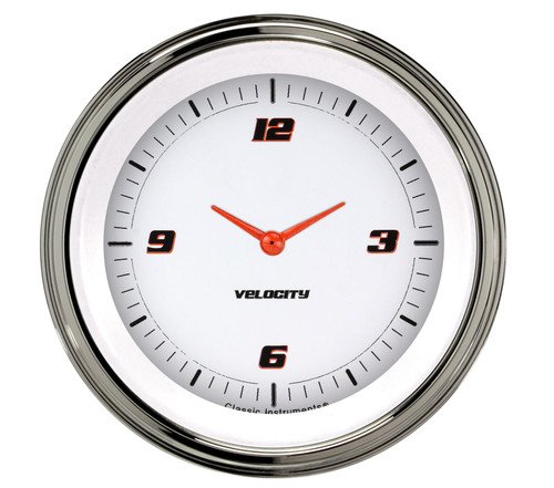 Classic Instruments VS93WSLF - VELOCITY WHITE 3IN CLOCK W RESET