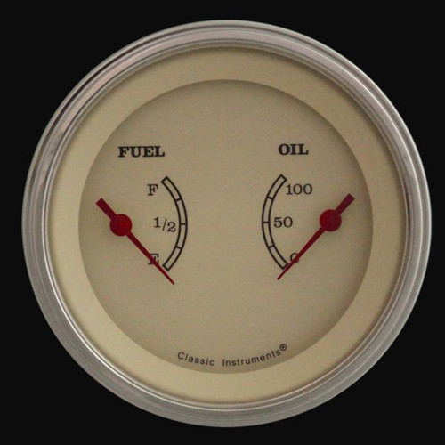 Classic Instruments VT72SLC - VINTAGE 3IN DUAL - FUEL & OIL