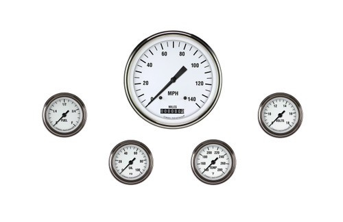 Classic Instruments WH154SLF - White Hot Five Gauge Set 154