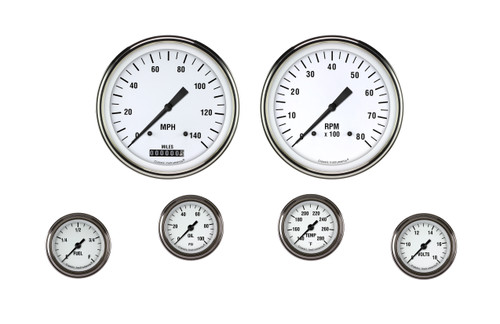 Classic Instruments WH151SLF - White Hot Six Gauge Set 151