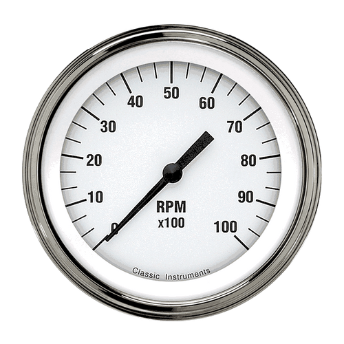 Classic Instruments WH10SLF - White Hot 3 3/8" Tachometer
