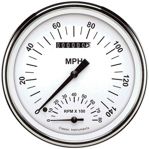 Classic Instruments WH50SLF - White Hot 4 5/8" Speedtachular