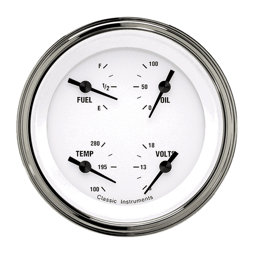 Classic Instruments WH73SLF - White Hot 3 3/8" Quad