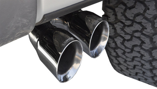 Corsa Performance 14759 - 3.0 Inch Cat-Back Xtreme Single Side Exit Exhaust 4.0 Inch Polished Tips 11-14 Ford F150 Raptor 6.2L V8 133.0 Inch Wheelbase Stainless Steel  Performance